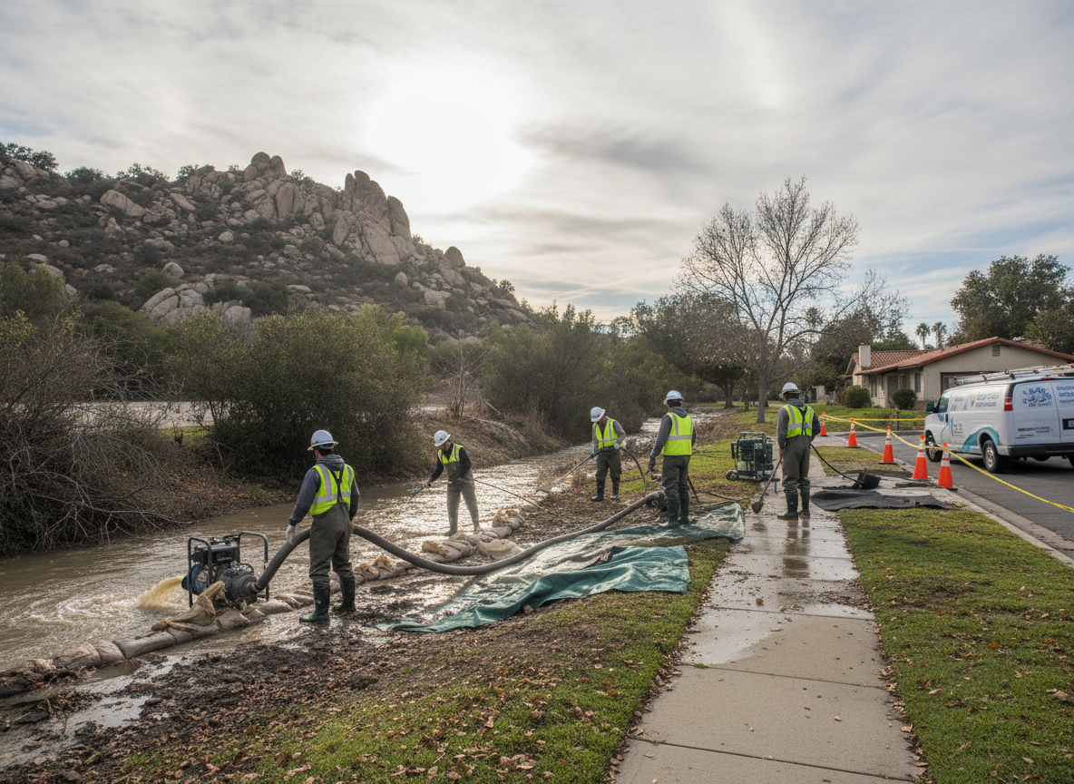 Handling Storm Runoff Damage Near Chatsworth Park South